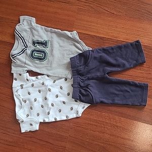 3-6 month football outfit